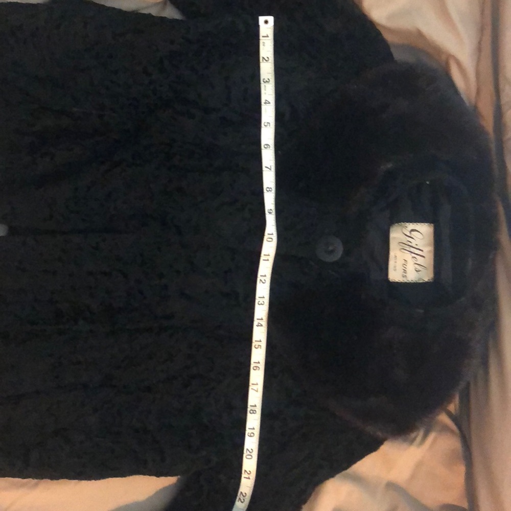 Vintage short evening coat with fur collar - Picture 6 of 7